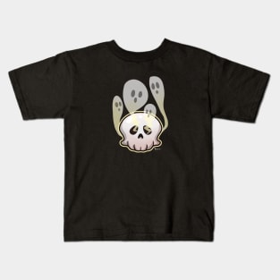 Ghostly Skull - Halloween Kids T-Shirt